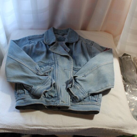 Vintage 80s Faded Painted Girls Jean Jacket, MANDY, Size 10 - Picture 9 of 11
